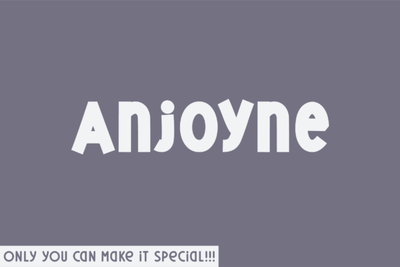 Anjoyne: A Natural Handwritten Display Font for Digital Branding