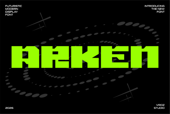 Arken: A Futuristic Display Font for Handmade Creators