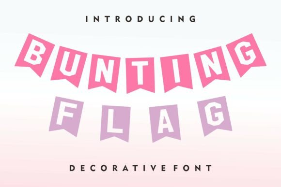 Bunting Flag: A Playful Display Font for Festive Digital Branding