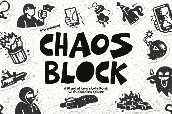 Chaos Block: A Bold Display Font for Digital Branding