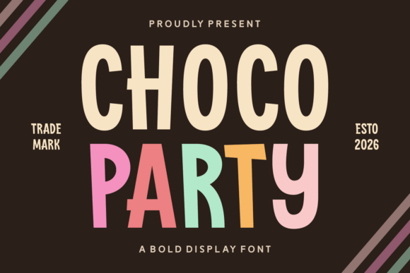 Choco Party: A Bold Display Font for Vintage-Inspired Branding