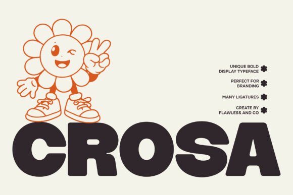Crosa: A Cheerful Display Font for Lively Brand Identities