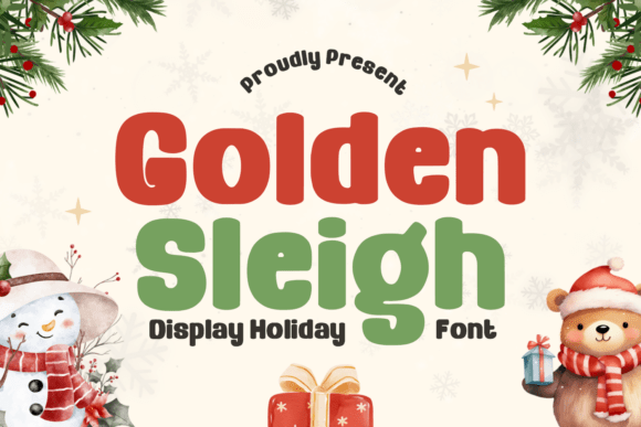 Golden Sleigh: A Holiday Display Font That Elevates Digital Branding