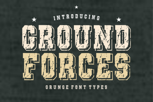 Ground Forces: A Bold, Distressed Display Typeface for Editorial Impact