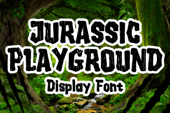 Jurassic Playground: A Rustic Display Font for Bold Digital Identity
