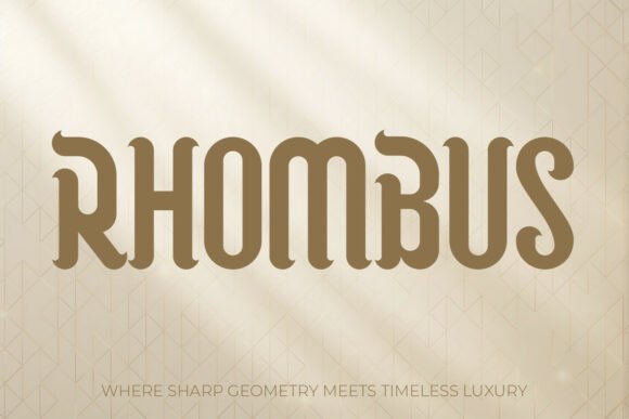 Rhombus: A Display Font That Anchors Brand Identity with Art Deco Confidence